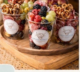 Charcuterie cups for guest welcome